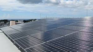 太陽光発電完工式の写真